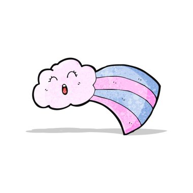 Cloud and rainbow cartoon