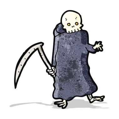 Ölüm tırpan karikatür