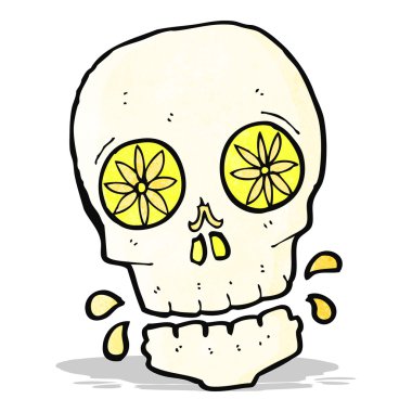 karikatür Meksikalı şeker kafatası