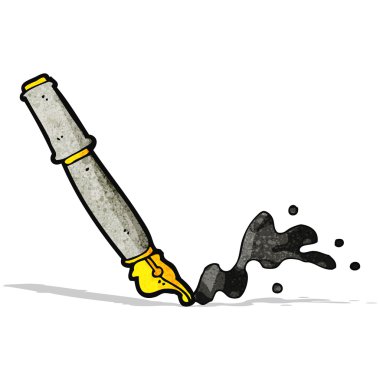 karikatür karışık dolma kalem