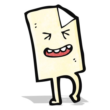 çizgi film kağıt harf karakteri