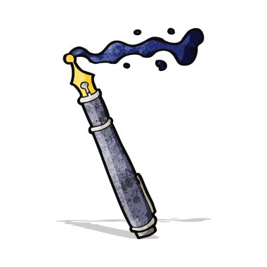 karikatür karışık dolma kalem