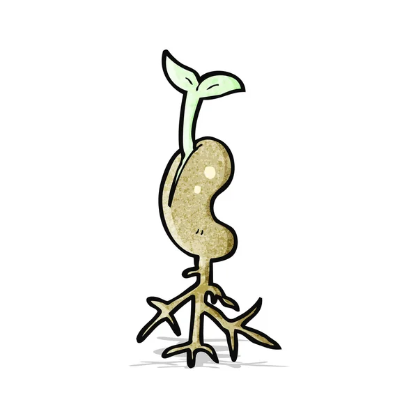 Cartoon growing seedling — Stock Vector