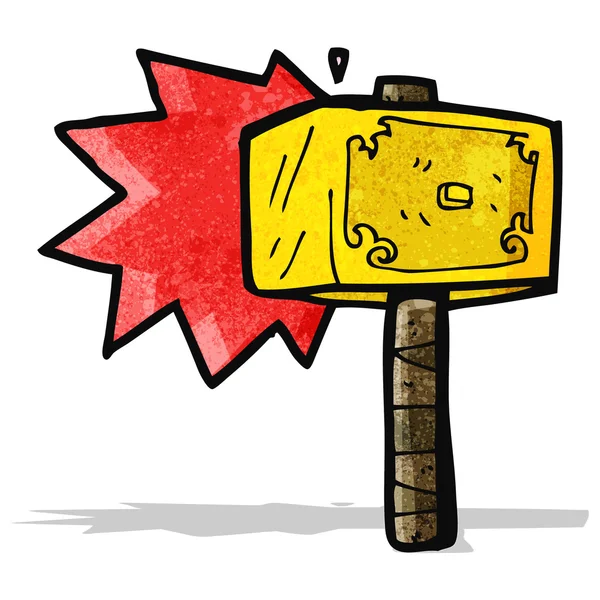 Cartoon hamer van thor — Stockvector