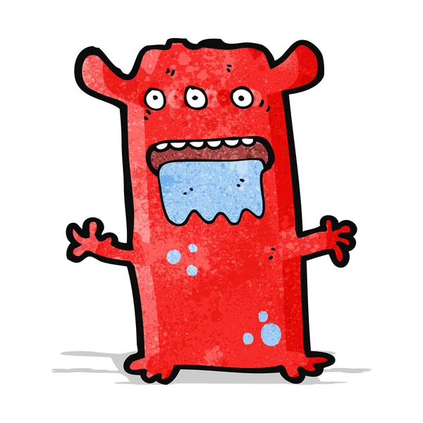 Cartoon bizarre buitenaardse monster — Stockvector