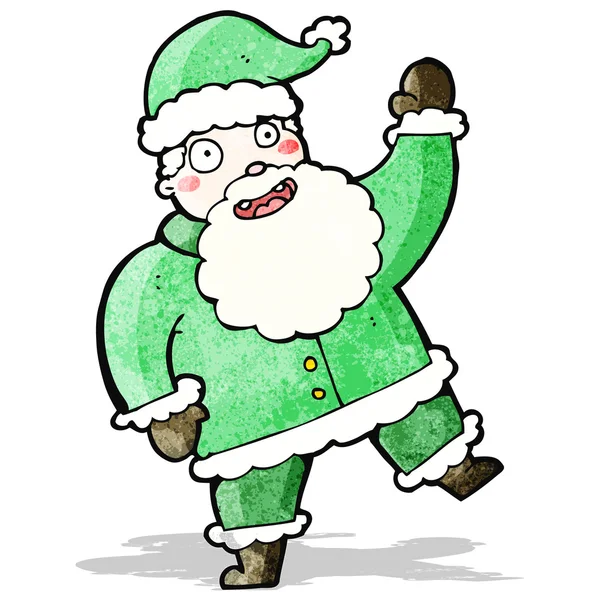 Dessin animé joyeux Père Noël claus — Image vectorielle