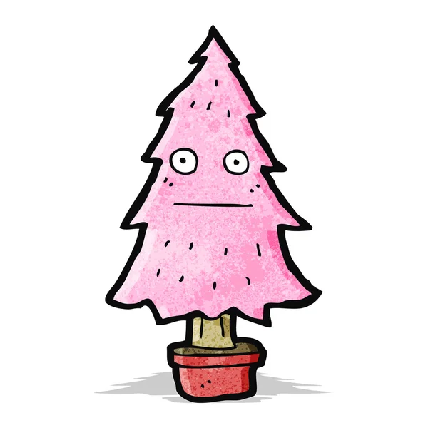 Dibujos animados rosa árbol — Archivo Imágenes Vectoriales