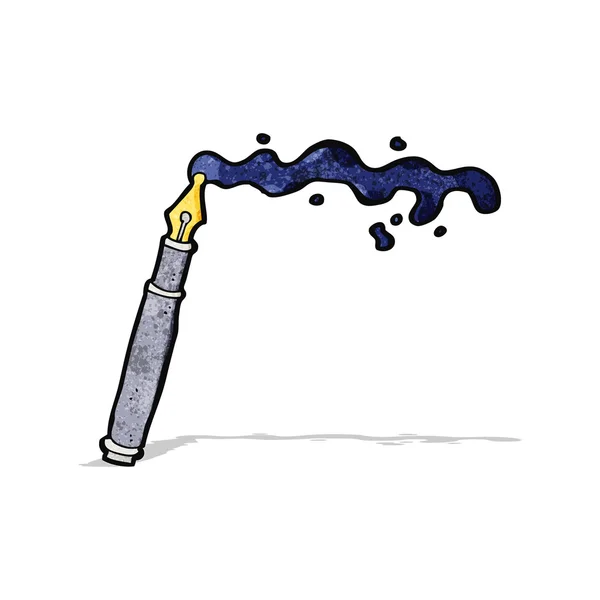 Cartoon messy fountain pen — Stock Vector