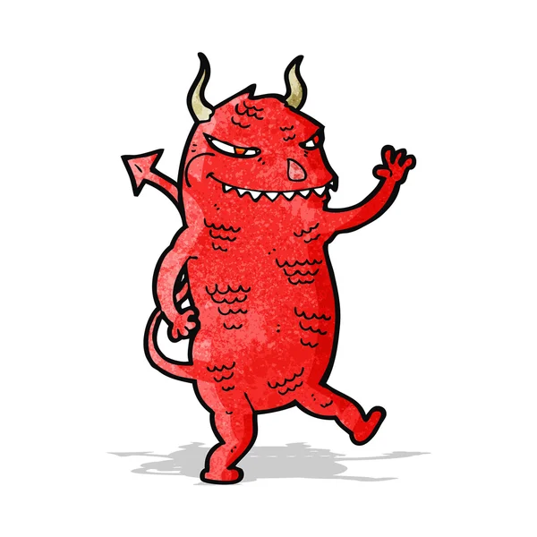 Cartoon viftande djävulen — Stock vektor