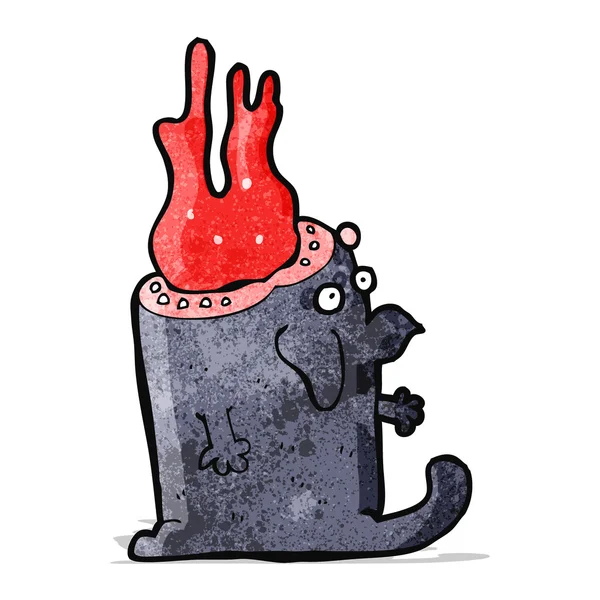 Cartone animato lordo gatto nero — Vettoriale Stock