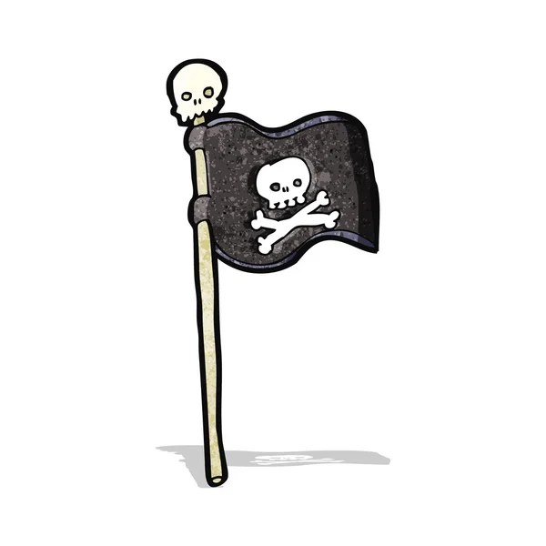 Bandera pirata de dibujos animados — Vector de stock