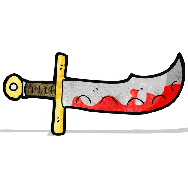 Karikatür kanlı kılıç — Stok Vektör