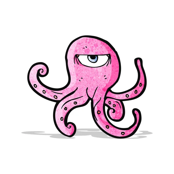 Cartoon octopus alien — Stock Vector