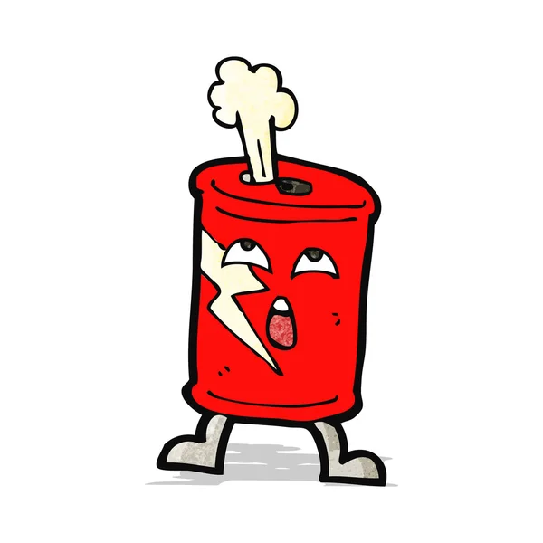 Cartoon fizzy soda can — Stock Vector