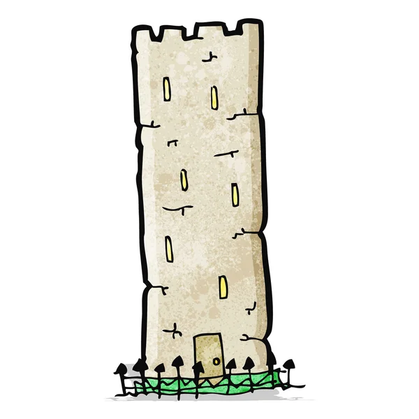 Dessin animé vieux château tour — Image vectorielle