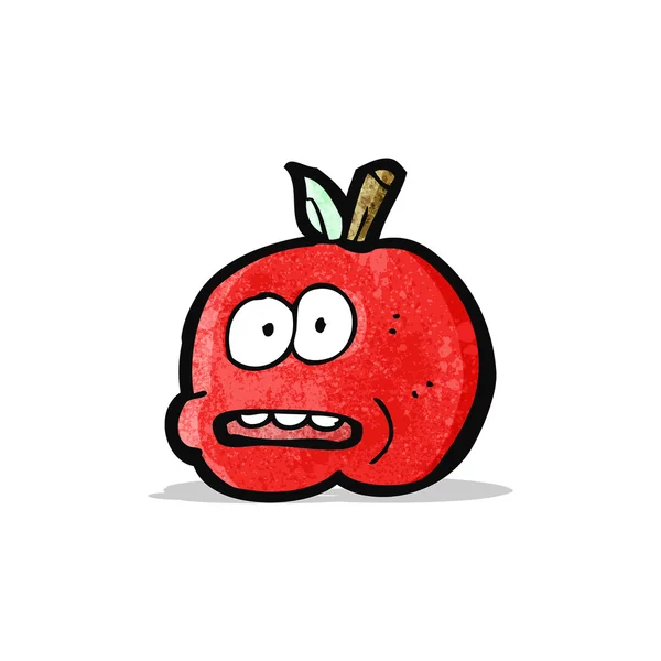 การ์ตูนตลกแอปเปิ้ล — ภาพเวกเตอร์สต็อก