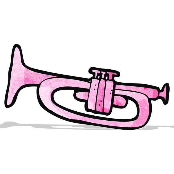 Trompeta rosa de dibujos animados — Vector de stock