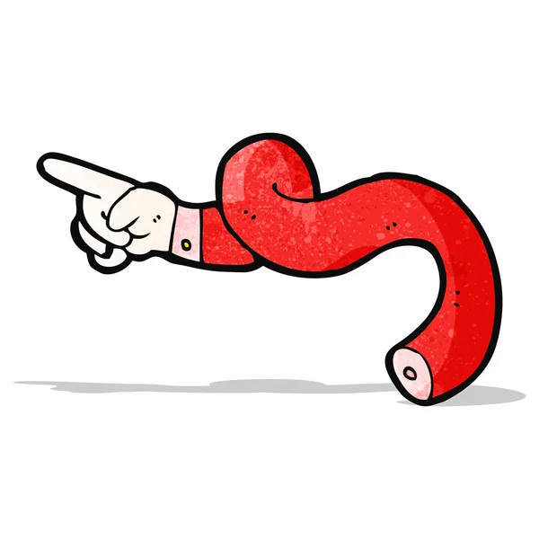 Wijzende hand symbool cartoon — Stockvector