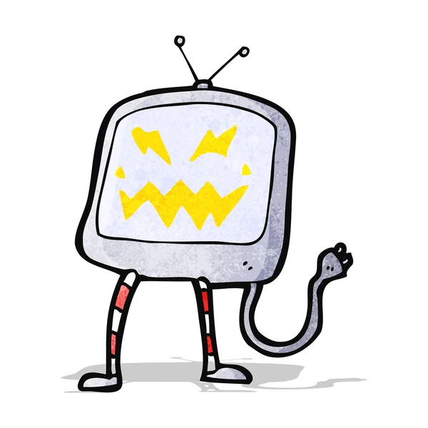 Desenho animado tv monstro —  Vetores de Stock