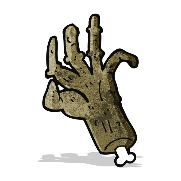 Mano de zombie de dibujos animados — Vector de stock