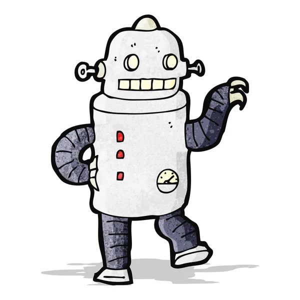 Robot de baile de dibujos animados — Vector de stock