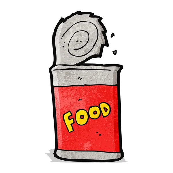 Alimentos enlatados de dibujos animados — Vector de stock