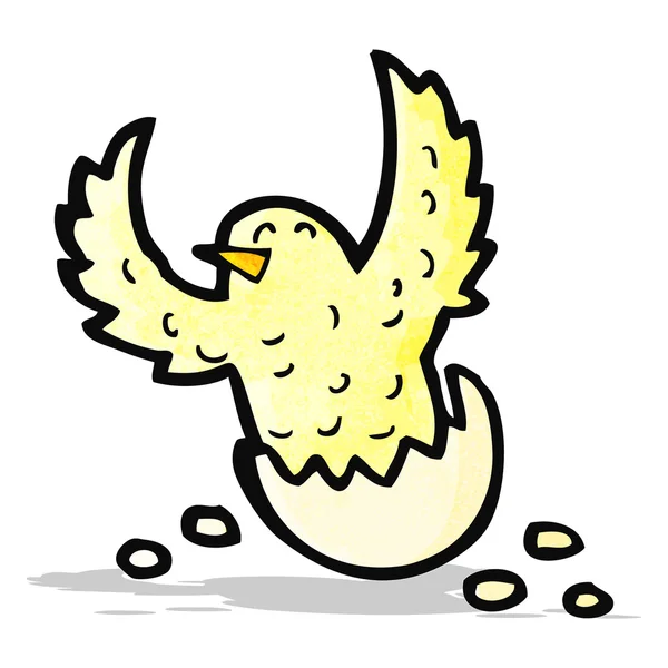 Kreslený pták líhnou z vajec — Stockový vektor