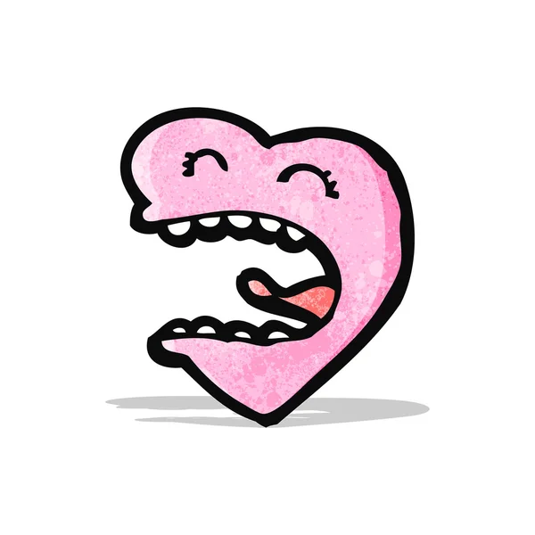 Cartoon rosa hjärta — Stock vektor