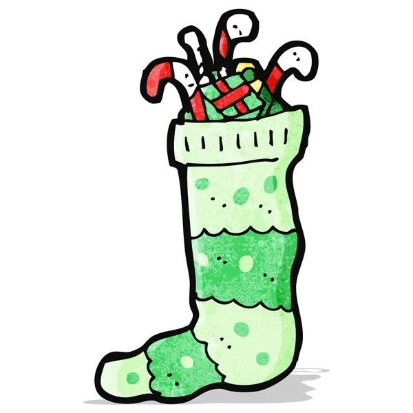 Cartoon christmas stocking — Stock Vector