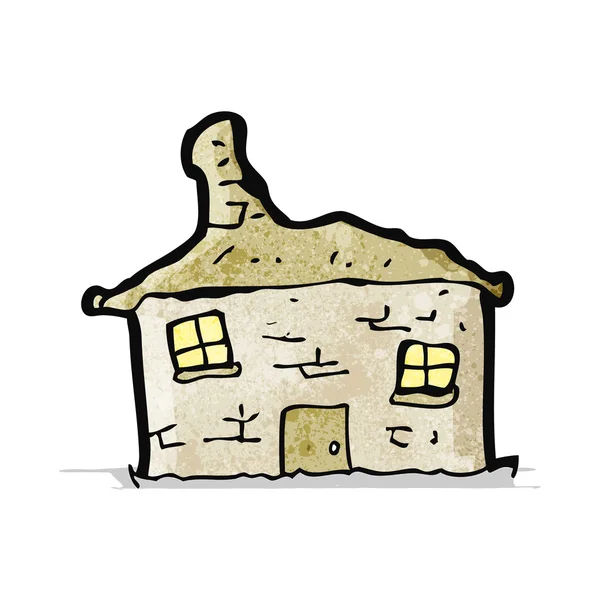 Cartone animato sbriciolamento vecchia casa — Vettoriale Stock