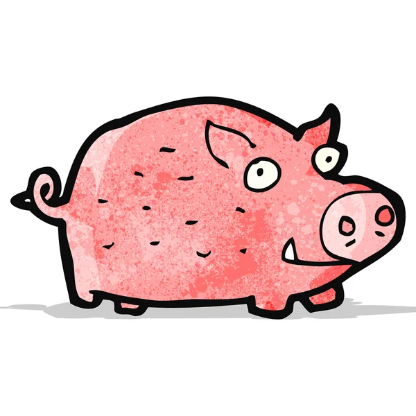 Cartoon roze varken — Stockvector