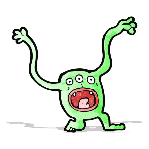 Dibujos animados pequeño monstruo divertido — Archivo Imágenes Vectoriales