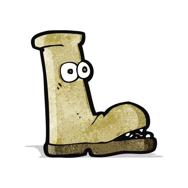 Cartoon old boot — Stock Vector