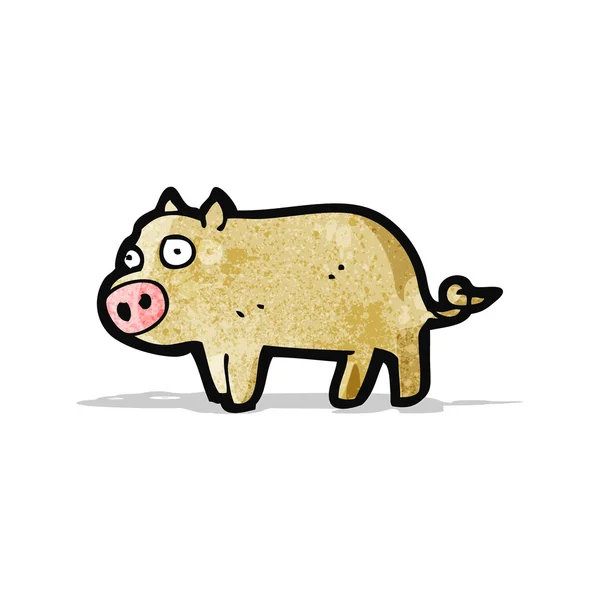 Pequeño cerdo de dibujos animados — Vector de stock