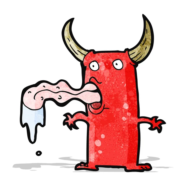 Cartoon grov liten djävul — Stock vektor