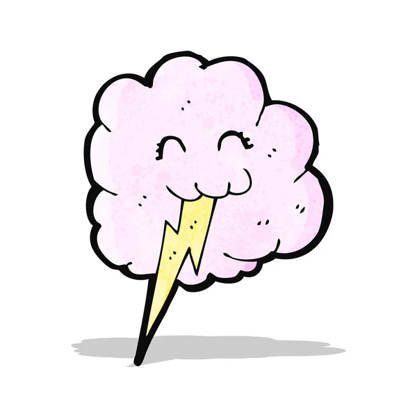 Linda nube con relámpago — Vector de stock