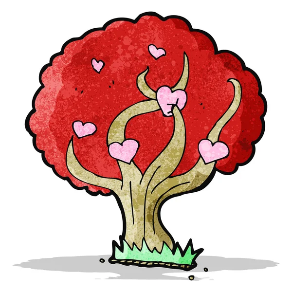 Drzewo kreskówka z serca — Wektor stockowy