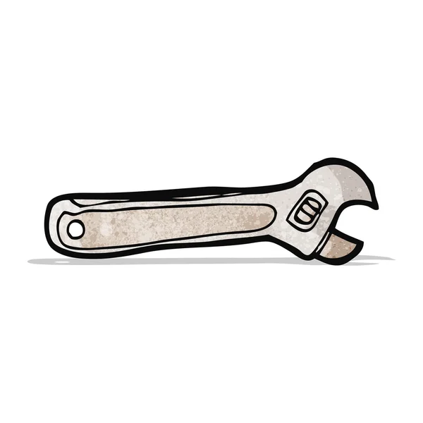 Llave ajustable de dibujos animados — Vector de stock