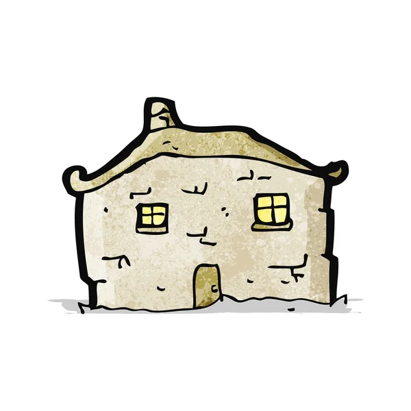 Dibujos animados que se desmoronan casa vieja — Vector de stock