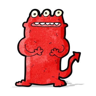 komik karikatür canavar