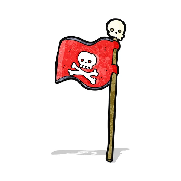 Bandeira de pirata dos desenhos animados —  Vetores de Stock