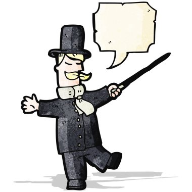 çizgi film üst sınıf adam