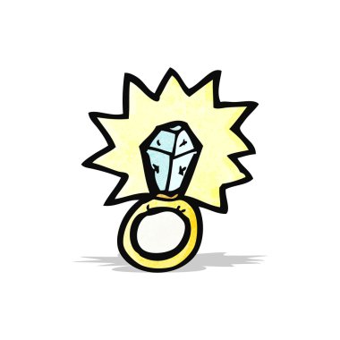 büyük elmas yüzük karikatür