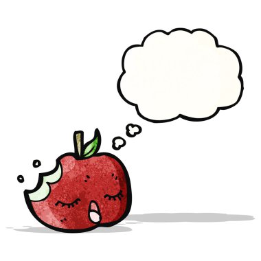 karikatür apple ile konuşma balonu