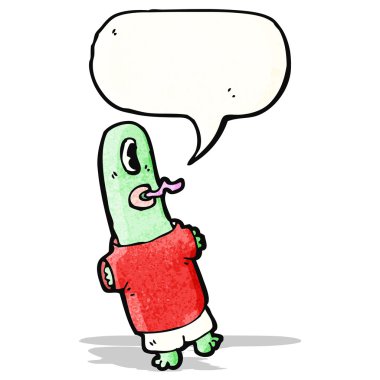 konuşan uzaylı karikatür