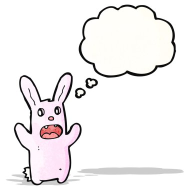 karikatür deli pembe tavşan