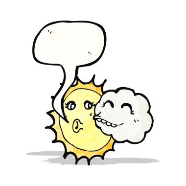 Güneş ve bulut çizgi film