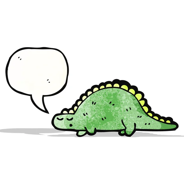 Sevimli dinozor ile konuşma balonu — Stok Vektör