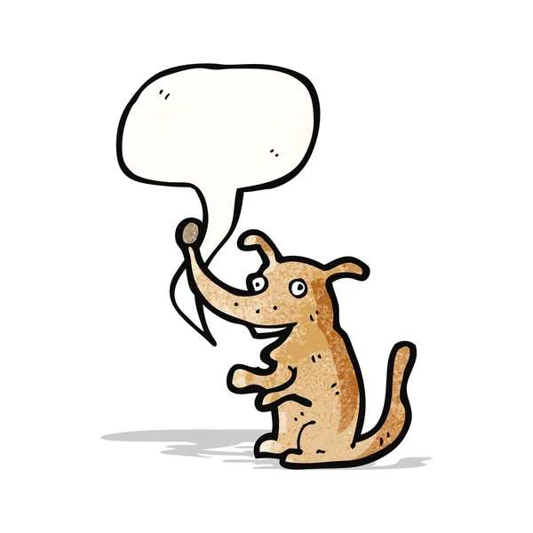 Cartoon dog with speech bubble — Stock Vector