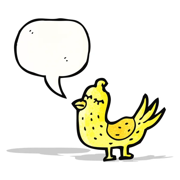 Cartoni animati tweeting uccello — Vettoriale Stock